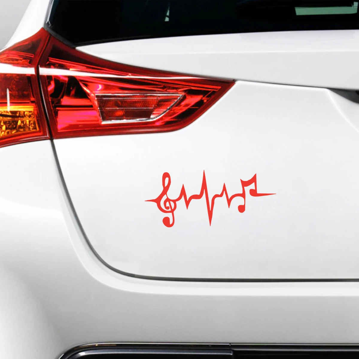 Music Note Автомобильная наклейка с сердечным ритмом для автомобилей авто мотоцикла
