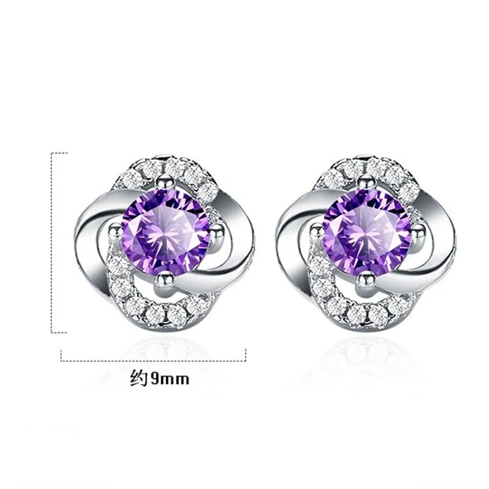 

925 Sterling Silver New Woman Jewelry Cubic Zirconia Long Paragraph Tassel Vintage Hollow Clover Flower Pattern Earrings