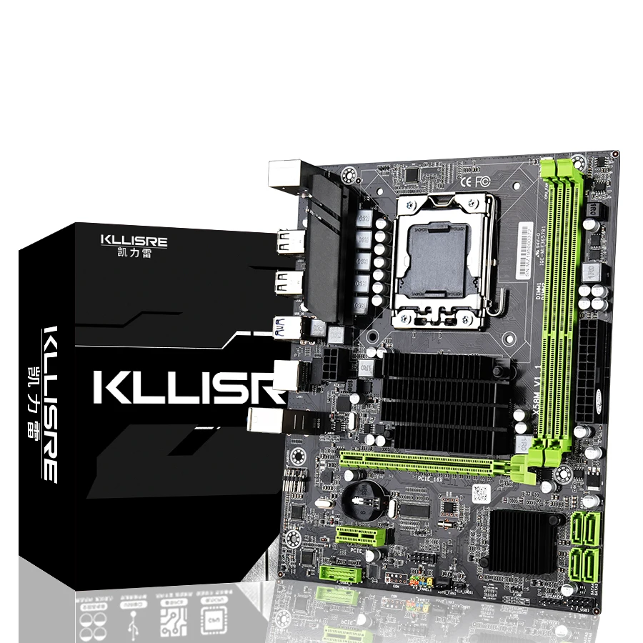 Kllisre X58 LGA 1366 материнская плата поддерживает серверную память REG ECC и процессор xeon