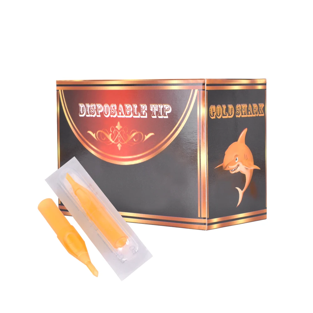 Насадки для тату-иглы 50 шт./кор. RT M FT R DT стерильные желтые пластиковые одноразовые