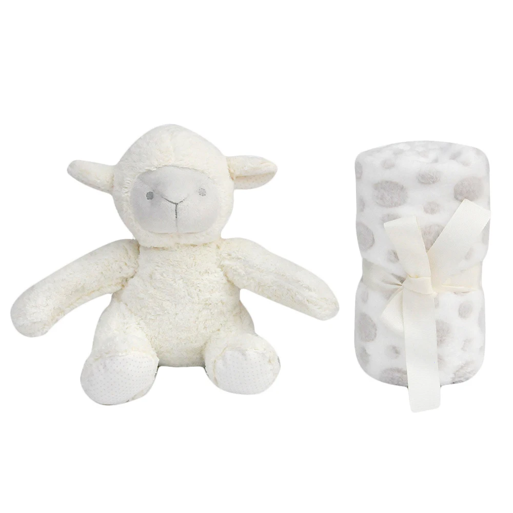 

2 Piece Plush 30 X 30 Baby Security Sleep Blanket 7 Style Stuffed Animal Set Pink Bunny Newborn Baby Gift
