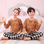 Детский хлопковый пижамный комплект, зимняя одежда для маленьких девочек, 2022