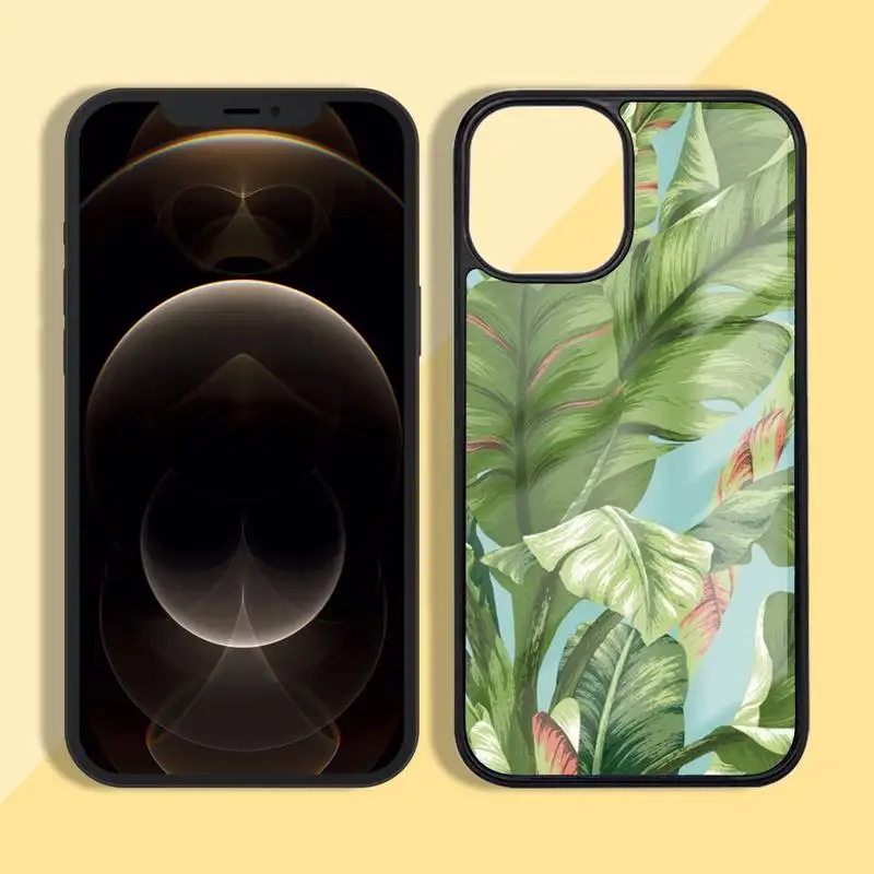 

Retro Leaves Flowers Phone Case Silicone TPU+PC For iPhone11 12 mini Pro MAX 7 8 Plus X XR XS Samsung S20 10 9 8 Plus ultra