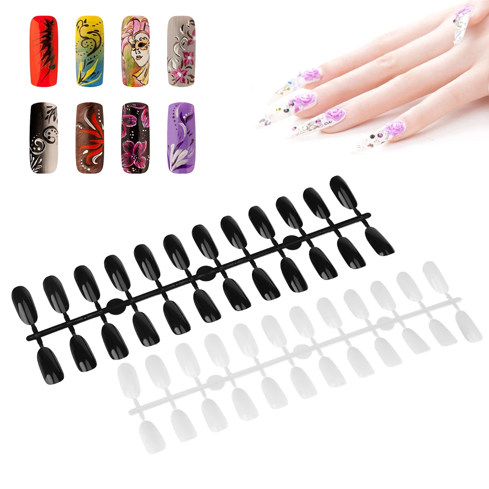 240 шт. овальные накладные ногти Типсы дисплей цветная карточка лак для ногтей