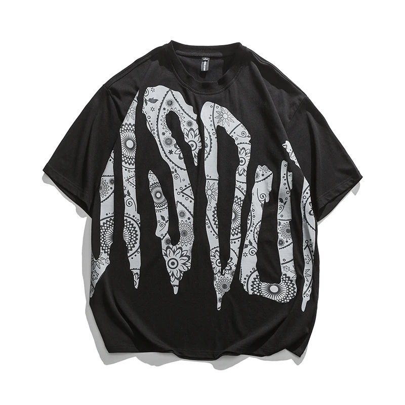 

Sweatwear Men Tshirt Fashion Casual Patter Print Half Sleeve New Summer Clothing Cotton Tees Male M-5Xl Oversized Ropa Hombre