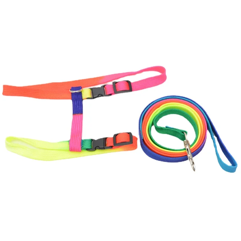 

Cat with Colorful I-shaped Chest Harness Traction Rope Nylon Bunny Cat Traction Cat Pet Supplies Wholesale Cat with I-shaped