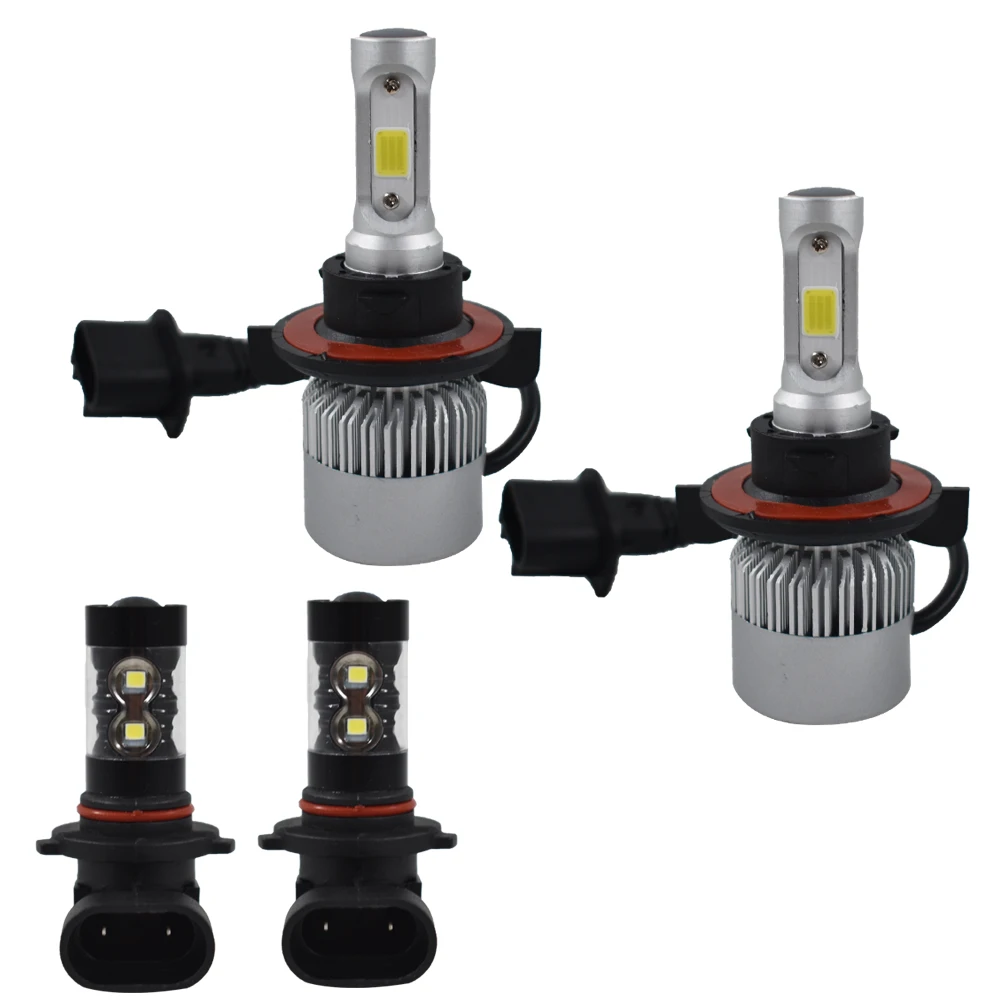 

H13 9008 LED Headlight+9145 9140 Fog Lights Combo Pack for 2004-2014 Ford F-150