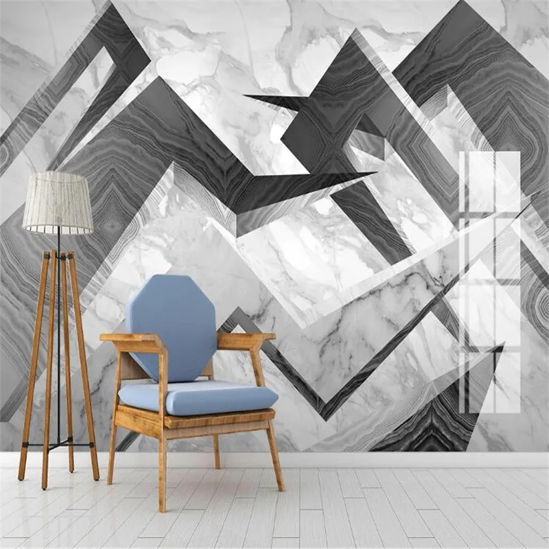 

Большие 3D обои на заказ геометрические мраморные современные 3d Стерео ТВ диван фоновые обои роспись