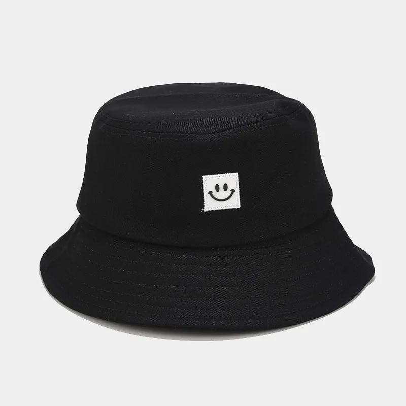 

Fisherman's Hat Women's Korean version of smiling face logo simple basin hat student casual casual hat fashion lovers hat