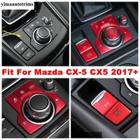 for mazda cx 5 cx5 2017 2022 electrical park hand brake center multimedia knob button panel cover trim accessories interior