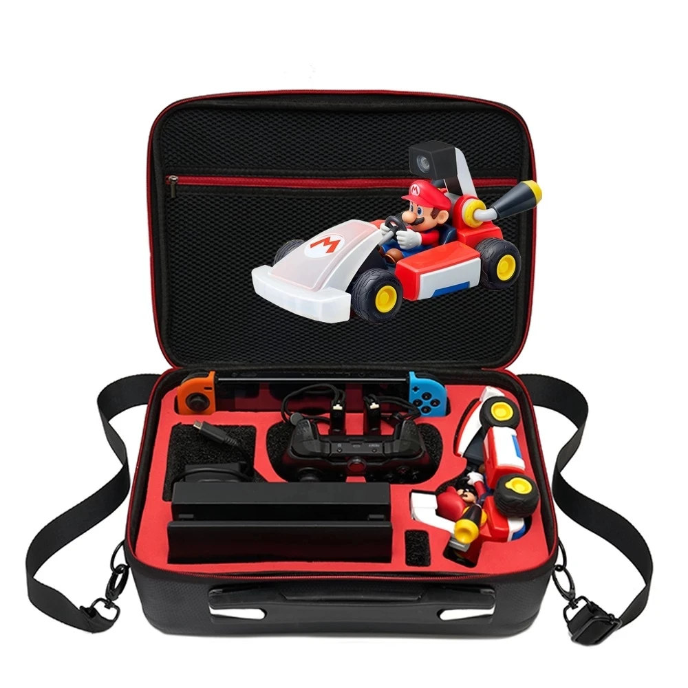 

Многофункциональный жесткий чехол из ЭВА для хранения M-Karting, чехол для консоли Switch NS, Вместительная дорожная сумка, защитный чехол