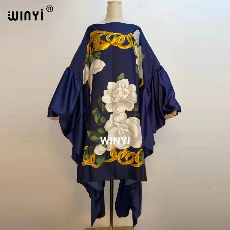 

Arab Twill dress with ruffled hem Elegant Pleated Dress Women Long Sleeve Splicing Stripe Print Female Midi Dress abaya