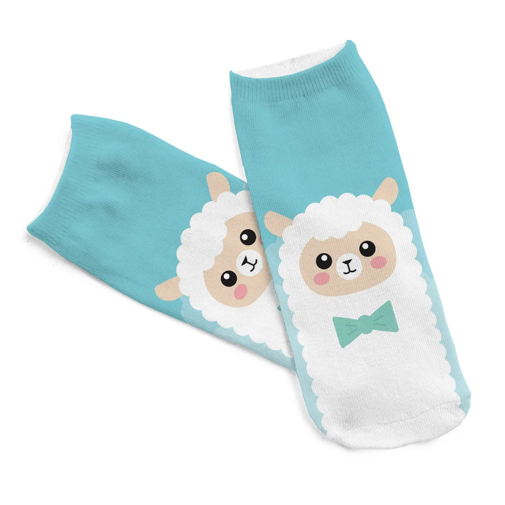 Новое поступление женские низкие носки до щиколотки забавные пришельцы с 3D