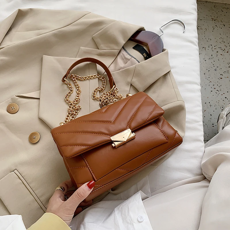 

Simple Small PU Leather Underarm Bags for Women 2021 Winter Luxury Trend Shoulder Handbags Branded Trending Hand Bag