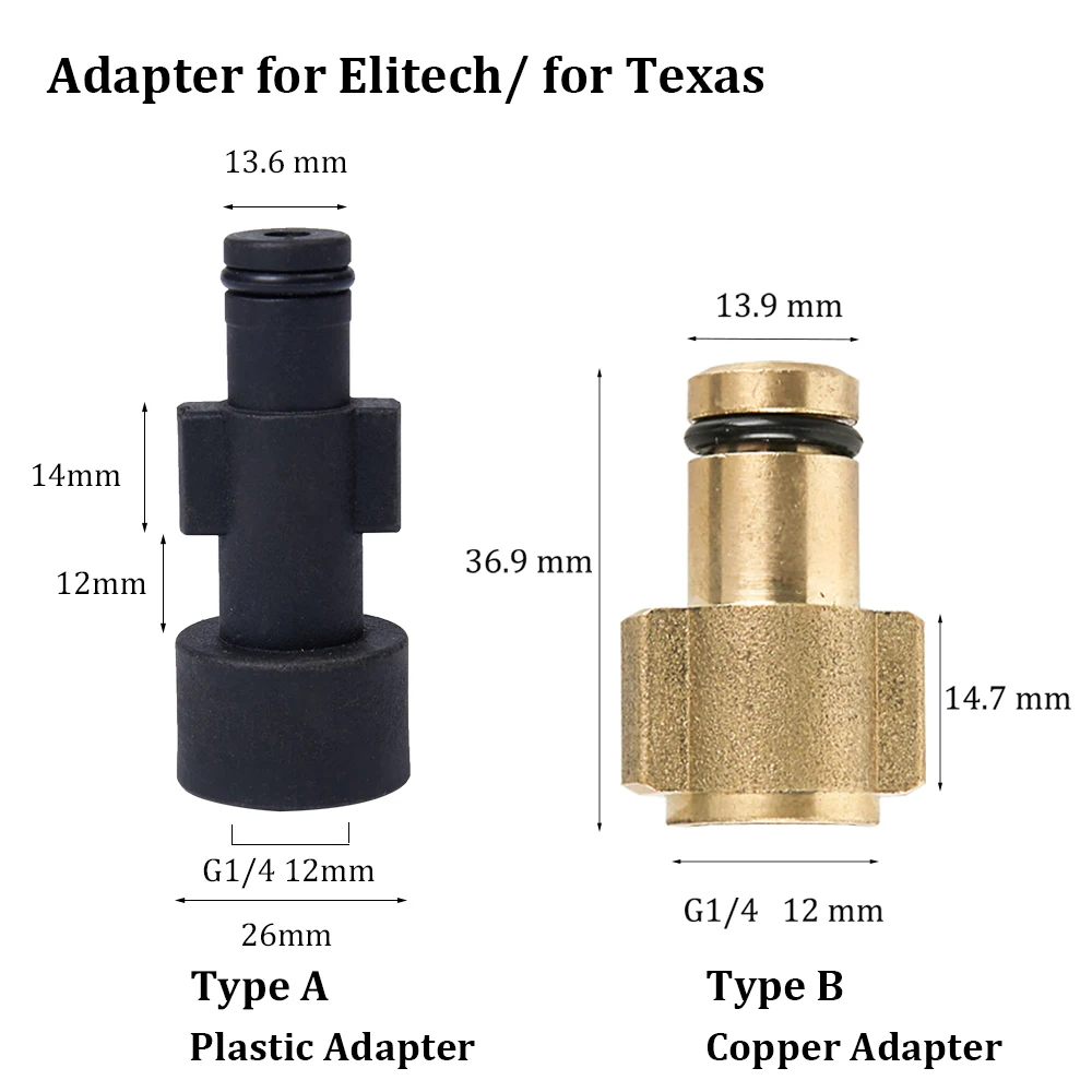 Пенная насадка для мойки высокого давления пенораспылитель Elitech Texas