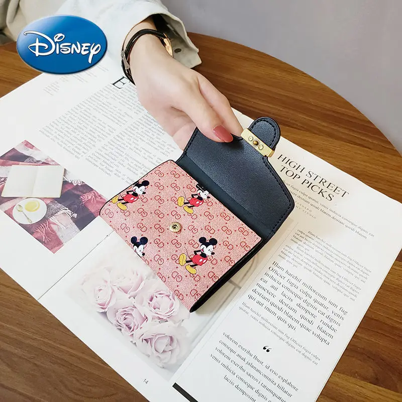 Disney Cartoon Mickey Mouse Wallet Short Cut Cute Small Coin Purse Lady Card Bag | Спорт и развлечения
