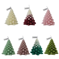 christmas tree scented candle pine shape candles for christmas home decoration keep the air fresh desktop crafts