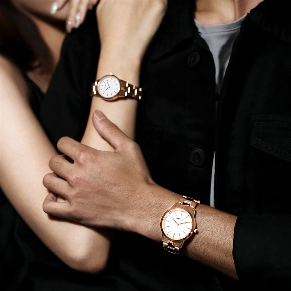 

Simple Fashion Lovers Full Steel Bracelets Watches England Wind Elegant Couples Wrist watch Quartz Men Women Clocks Students