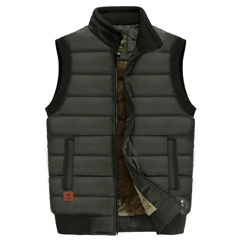Refire gear, зимний теплый пуховый жилет, куртка для мужчин, повседневный флисовый жилет с хлопковой подкладкой, пальто, военные жилеты с рыбками, жилеты для фотографии - Цвет: Army Green
