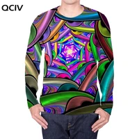 qciv dizziness long sleeve t shirt men abstract funny t shirts gradient punk rock colorful anime clothes mens clothing summer