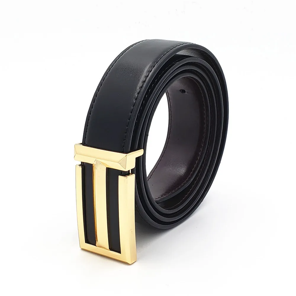 Роскошный дизайнерский ремень для мужчин и женщин G гладкий с пряжкой высокого