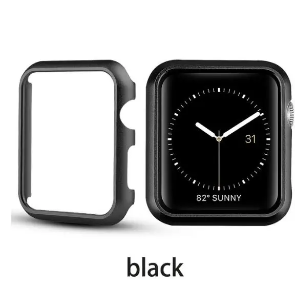 Black Egeedigi металлическая рамка защитный чехол для Apple Watch 5 4 3 2 1 серия бампер алюминиевый сплав чехол для 38 мм 40 мм 42 мм 44 мм оболочка - Цвет: Black