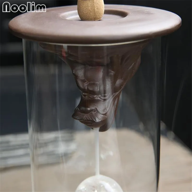 Креативная горелка для благовоний в виде фиолетового дракона из глины