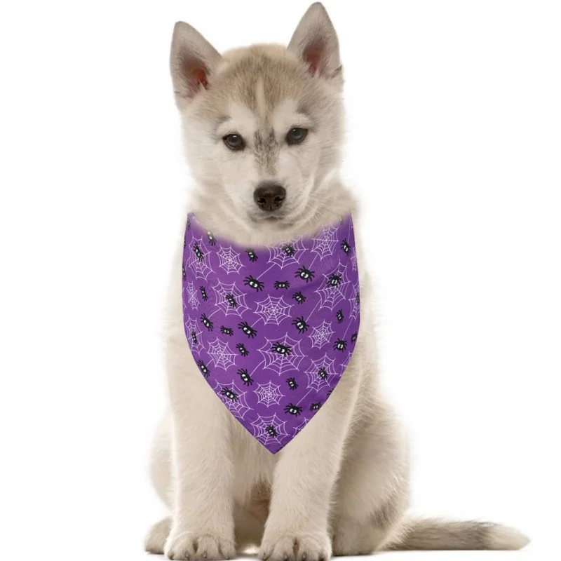 

Pet Bandana Kerchief Scarf Set Halloween Dogs Bandanas Triangle Bibs Scarf Dog Cat Accessories