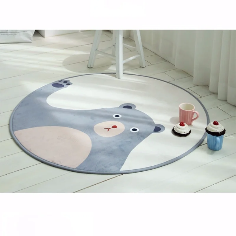 

Home Cartoon Animal Carpet Children's Play Mat Balcony Kitchen Non-slip Entrance Door Mat Living Room Coffee Table Table Mat Rug