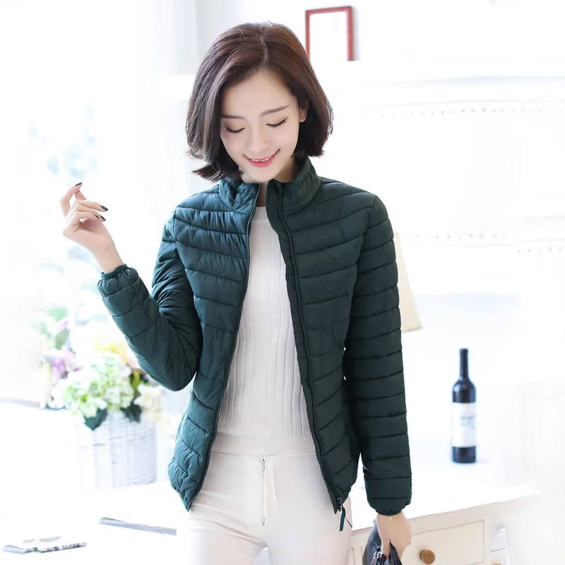 Осенне-зимняя женская тонкая пуховая хлопковая стеганая одежда женское