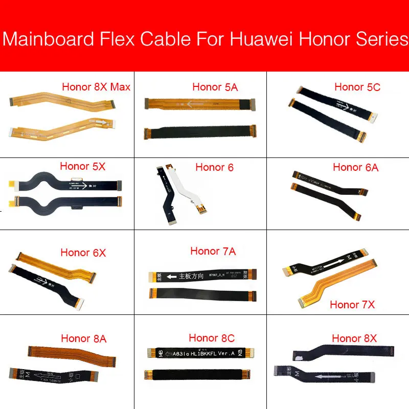 Гибкий кабель для материнской платы Huawei Honor 5A 5C 5X 6 6A 6X 7A 7C AUM L41 7X 8A 8C 8X|Шлейфы
