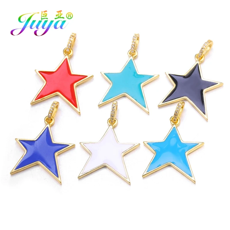 Juya Handmade Colorful Enamel Charms Wholesale Handicraft Trendy Crescent Moon For Fashion Jewlery Making Supllies | Украшения и