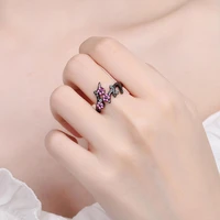 adjustable silver winter blooming plum flower open size rings for women wedding engagement jewelry