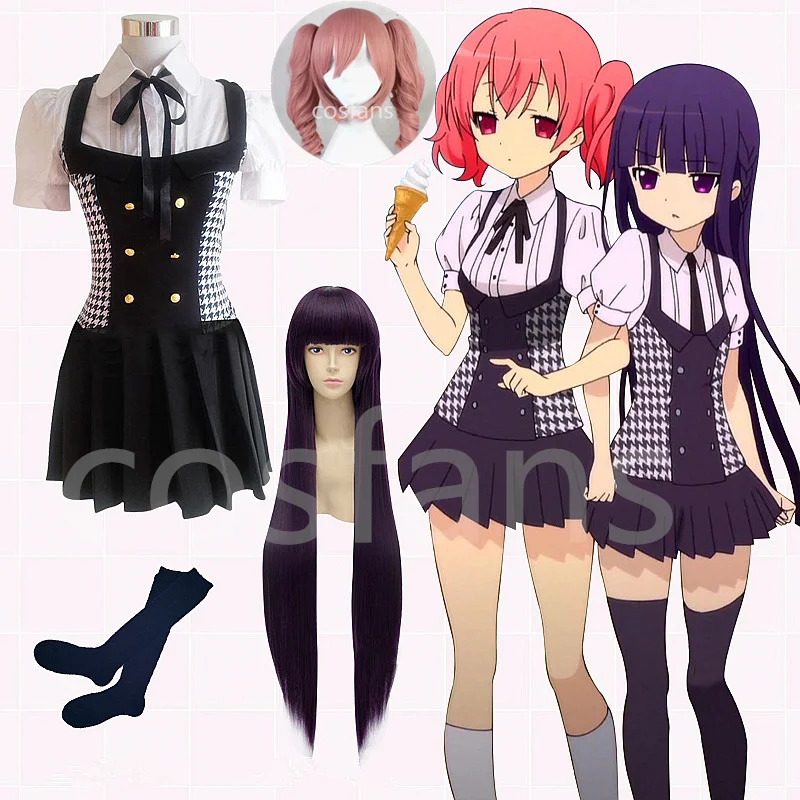 AnimeInu x Boku SS Shirakiin Ririchiyo / Roromiya Karuta платье Косплей Костюм Inu Секретная служба полный