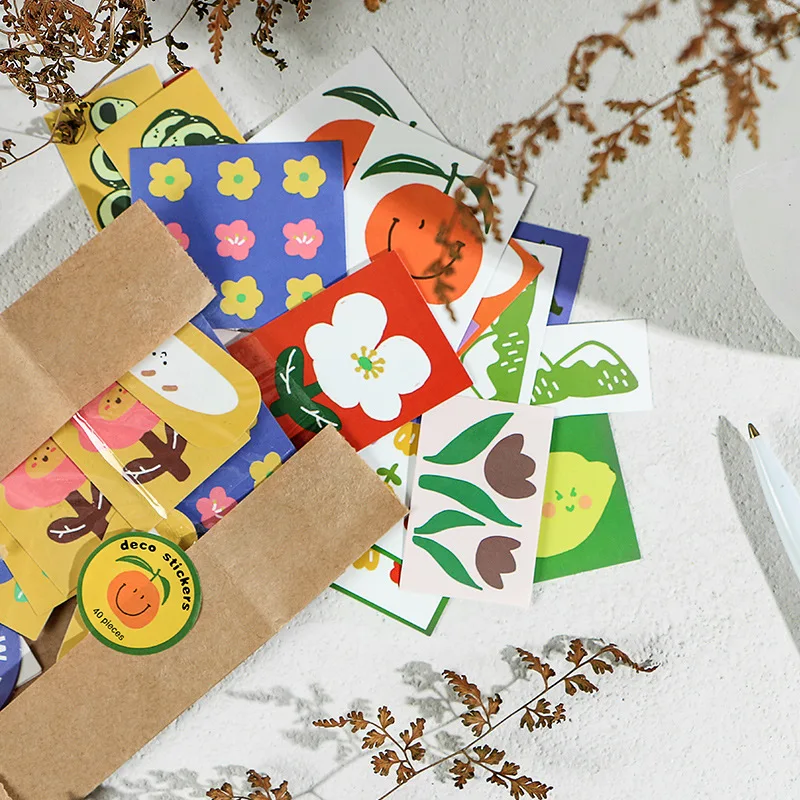 40 наклеек Забавные милые Стикеры стикеры для школьных