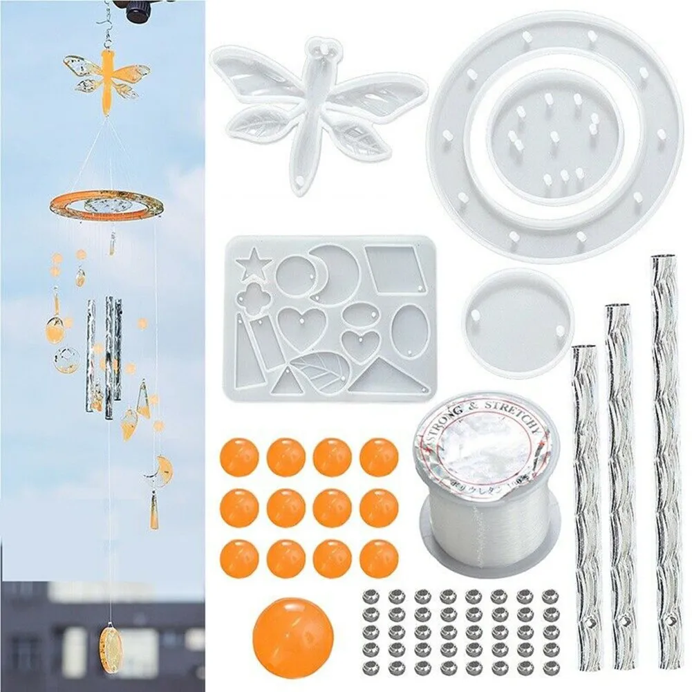 

1 Set Wind Chime Silicone Mold DIY Pendant Epoxy Resin Mold Or Wind Chimes Jewelry Craft Decor Silicone Mold In Stock Drop Ship
