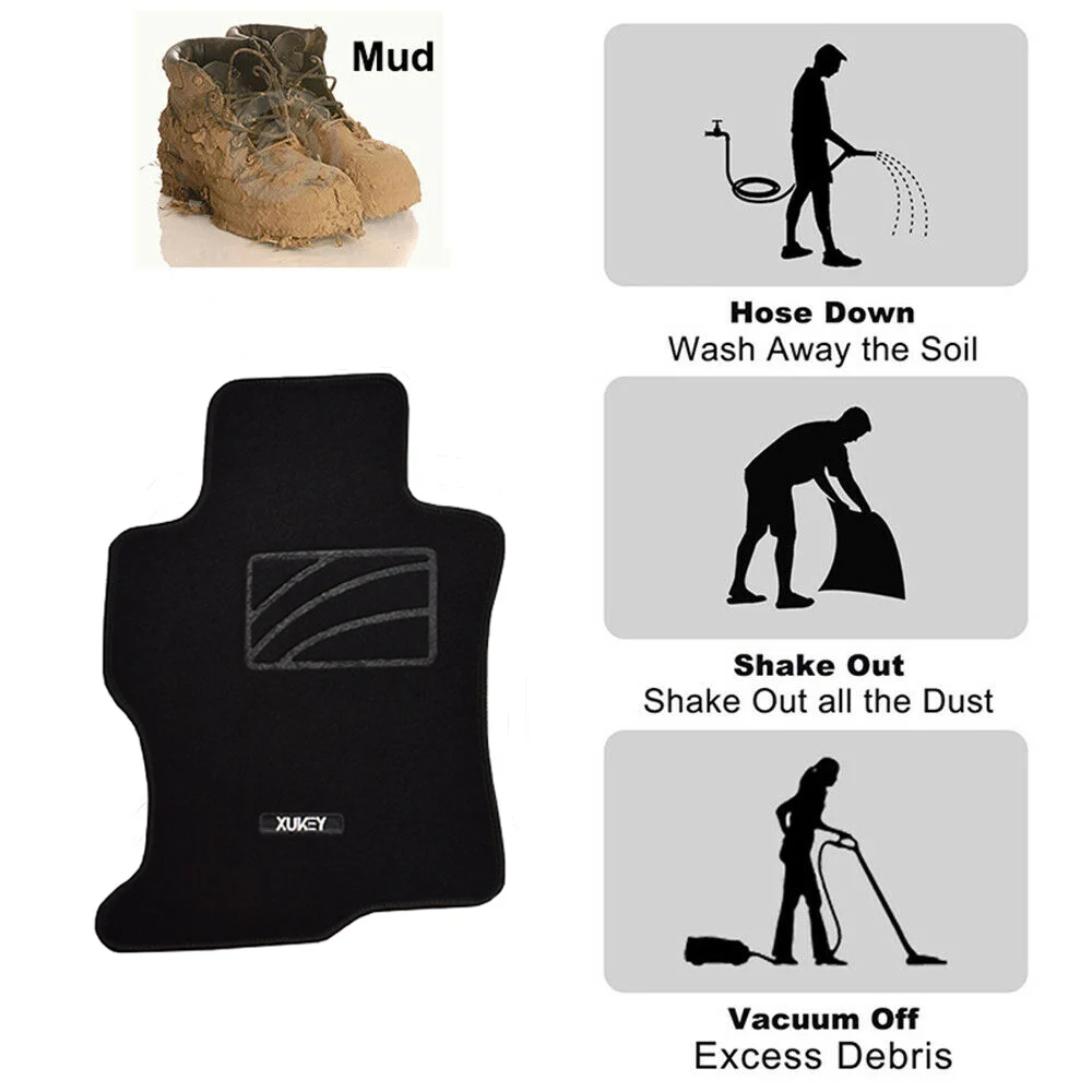 

Full Set For Honda Accord 9th 2014 2015 2016 2017 Car Floor Mats Carpets Front Rear Black Nylon All Weather Liner Protector