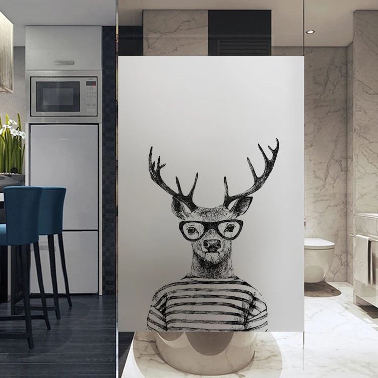 Матовая оконная пленка без клея окрашенная водостойкая статическая липкая из