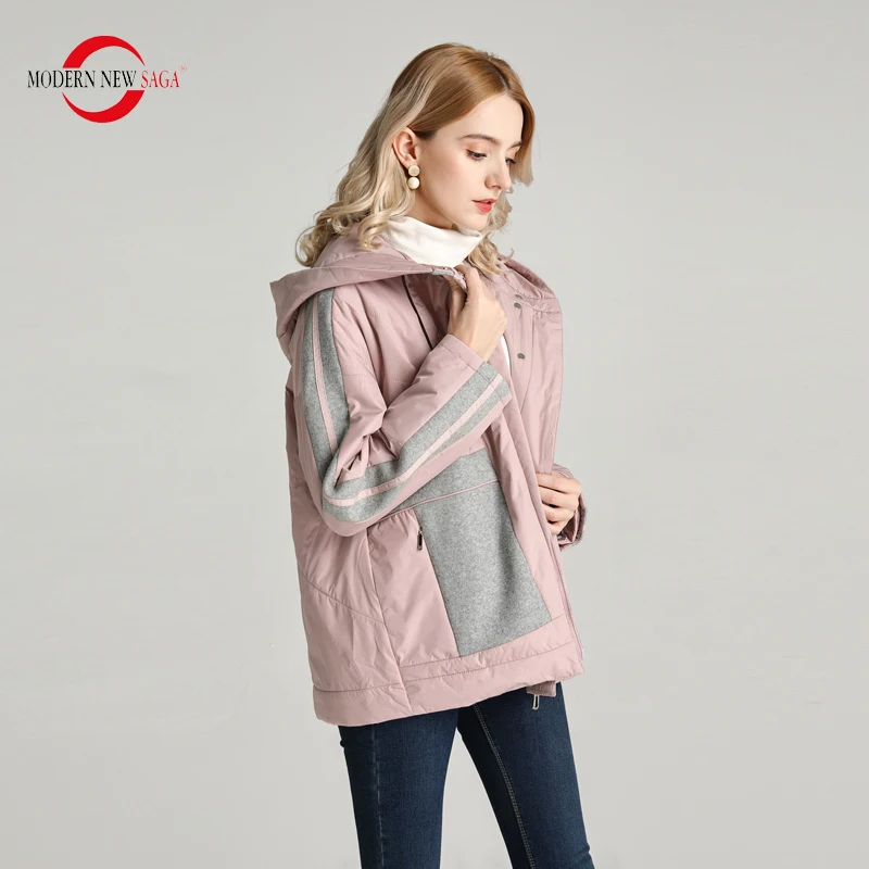 MODERN NEW SAGA 2020 Женская Куртка Весенняя Стеганая Пиджак Женский Осеннее Свободное