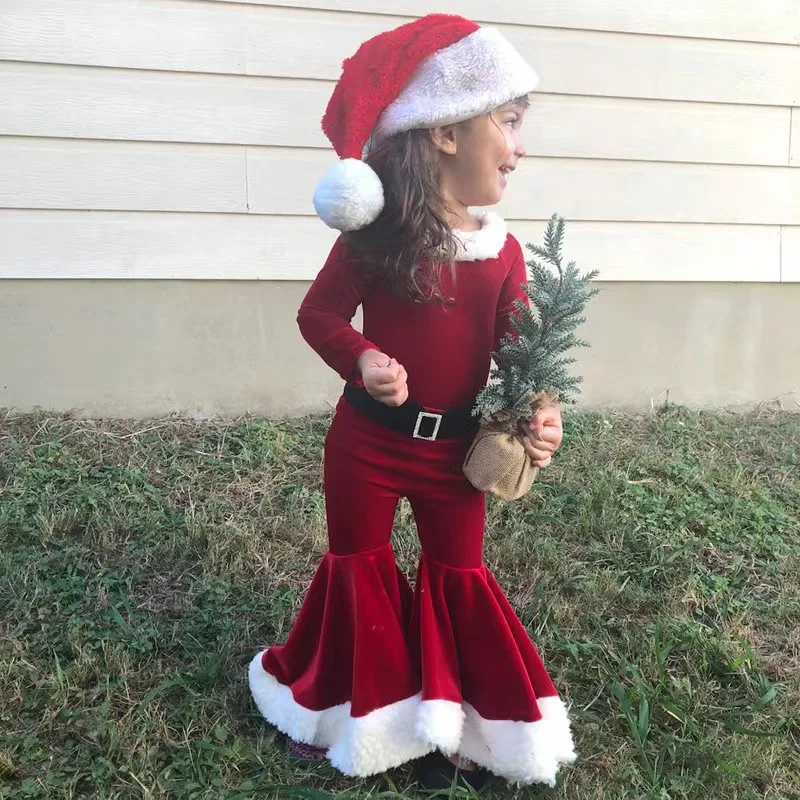 

Children Clothing Sets Christmas Santa Fashion Children Cute Costumes Casual Soft Warm Clothing Sets For Kid Clothes Size 80-130