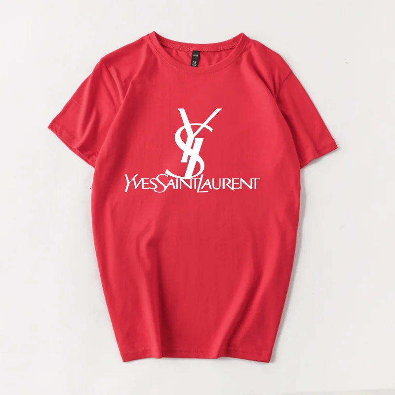 

100% Pure Cotton Large Letter Printed Women T-Shirt Short Sleeve Crew Round Neck WOMEN'S Top Casual Clothing Tees