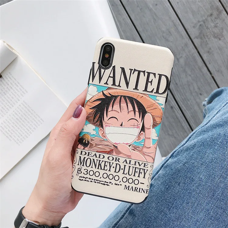 Цельный японский аниме Luffy Wanted винтажный постер чехол для телефона iPhone 7 7plus 6S 8 Plus