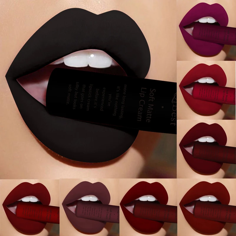 

Brand Makeup Lipstick Matte Lipstick Brown Nude Black Color Liquid Lipstick Lip Gloss Matte Batom Matte Maquiagem Makeup