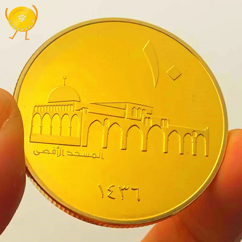 

Saudi Arabian Commemorative Coin UAE Gold Silver Coins Saudi Arabian Castle Historical Cultural Coins Collectibles 4 Styles