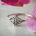 Модное винтажное ажурное кольцо с цветочным узором на палец, кольца из стерлингового серебра 925 пробы, ювелирные украшения для женщин, элегантные 6 7 8 9 10