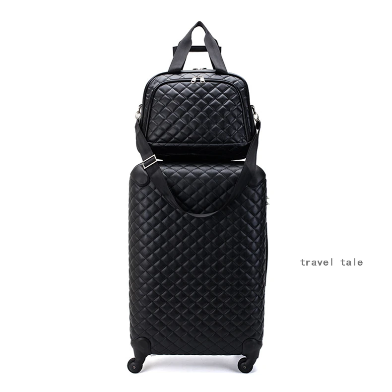 Carrylove 1" 20" 2" 28" дюймов для женщин ручной Багаж Спиннер кожаная дорожная тележка чемодан набор на колесиках