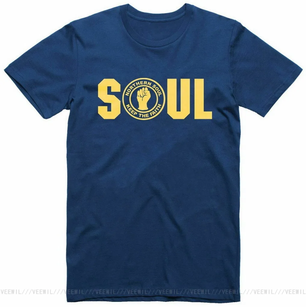 Northern Soul Soul Logo Music Mens Loose Fit Cotton T-Shirt TEE Shirt For Youth Middle-age The Elder