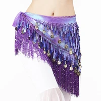 women belly dance hip cover skirt tassel scarf sequin wrap triangle skirt music festival clothing dancing accessories