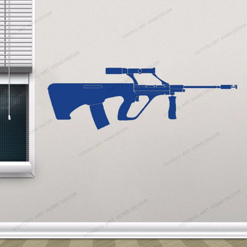 

Армейский пистолет, бульпуп, детская комната, мальчики, съемные наклейки на стену, виниловые фотообои, искусство, хобби CX468