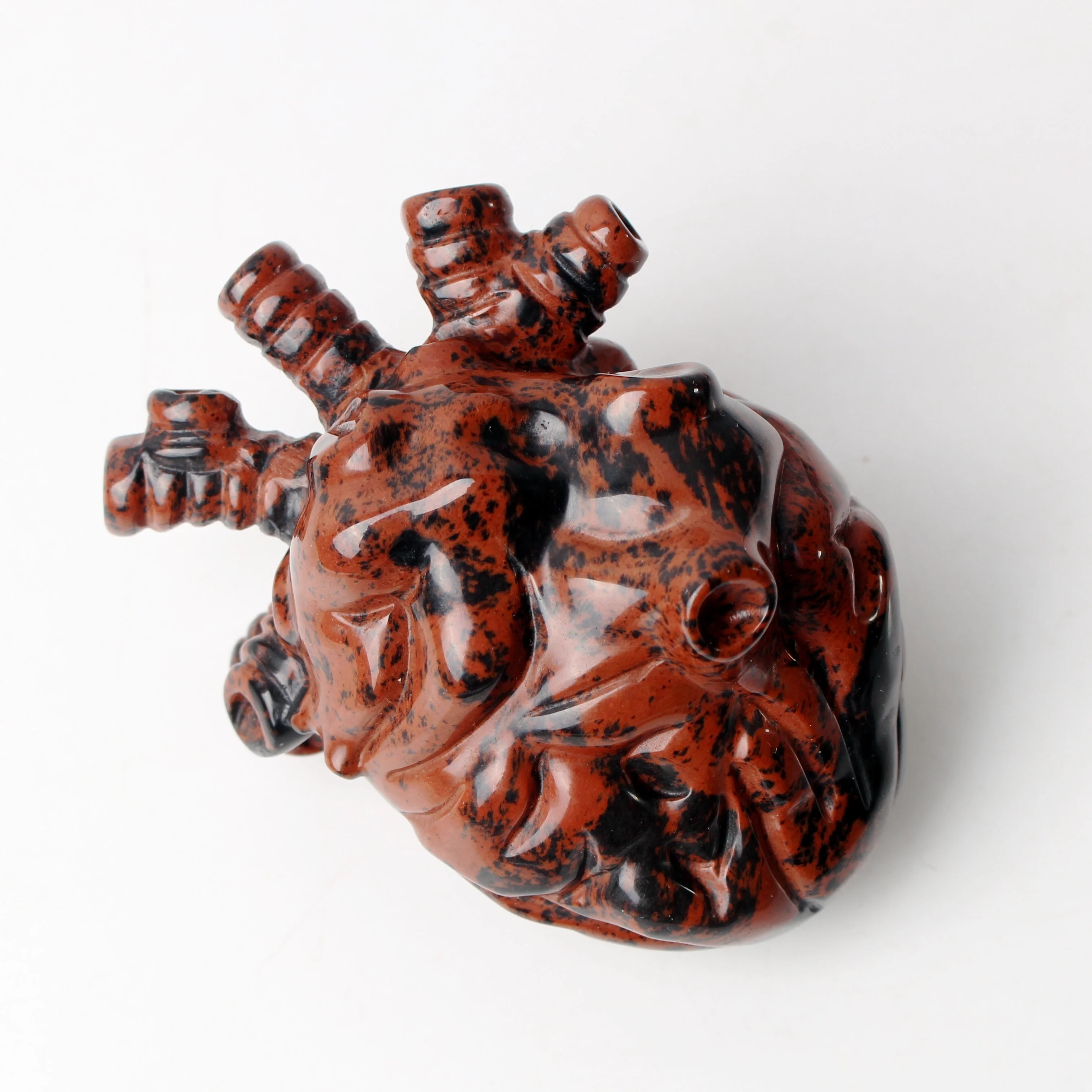 1PC Natural Mahogany Obsidian Heart Adult Model Polished Sculptural | Дом и сад